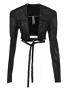 Rick Owens Tie-waist Jacket In Black
