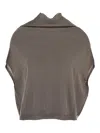Rick Owens Short Sleeve Sweater In Grey