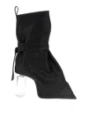 Rick Owens Ankle Boots With Clear Heel And Pointed Toe In Black