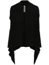 Rick Owens Tied Wrap Cardigan In Black