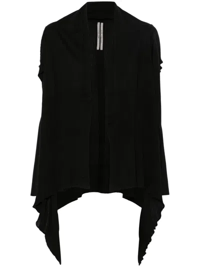 Rick Owens Tied Wrap Cardigan In Black