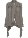 Rick Owens Tied Wrap Cardigan In Brown