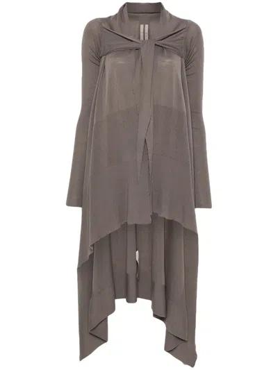 Rick Owens Tied Wrap Coat In Grau