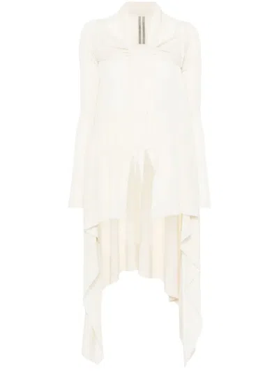 Rick Owens Tied Wrap Coat In Nude