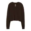 Rick Owens Tommy Alpaca & Wool Blend V-neck Sweater