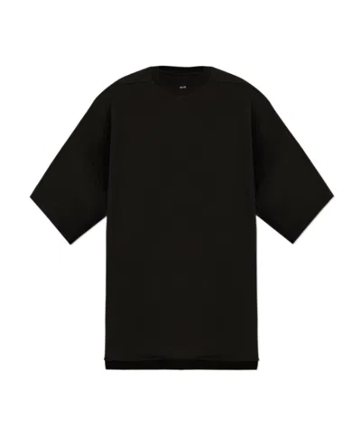 Rick Owens Asymmetric Short-sleeve T-shirt In Black