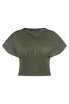 Rick Owens Tommy Cotton Top In Green