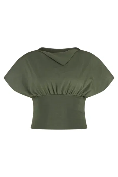 Rick Owens Tommy Cotton Top In Green