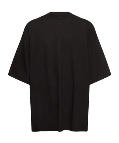Rick Owens Tommy Oversized Cotton Jersey T-shirt In Black