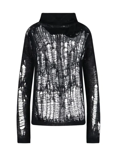 RICK OWENS RICK OWENS TOMMY HIGH NECK SWEATER – BLACK