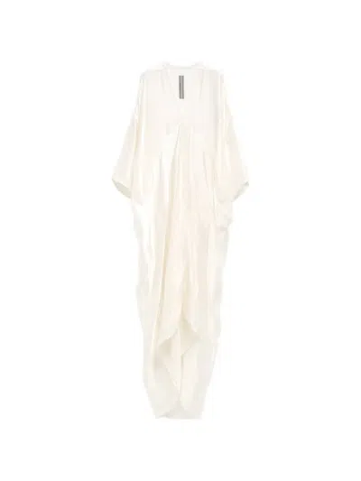 Rick Owens Tommy Kite V-neck Dress In Neutral