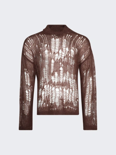 Rick Owens Tommy Lupetto Knit In Henna