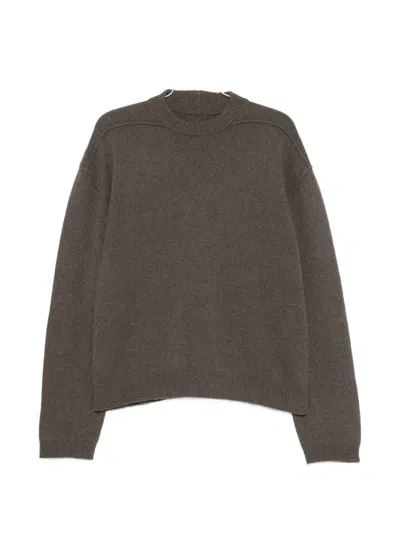 Rick Owens Tommy Lupetto Ribbed-knit Sweater In Gray