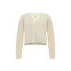 Rick Owens Relaxed Fit V-neck Sweater With Ribbed Accents