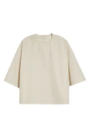 Rick Owens Tommy Oversize Charmeuse Top In Dinge