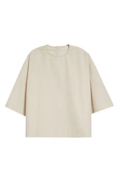 Rick Owens Tommy Oversize Charmeuse Top In Dinge