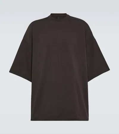 Rick Owens Tommy Oversized Cotton Jersey T-shirt In 14 Mahogany