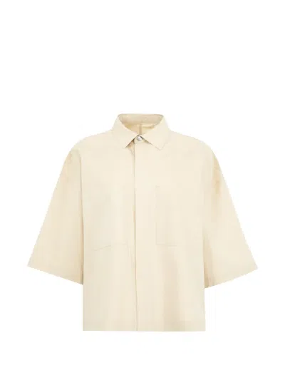 Rick Owens Tommy Pocket Shirt In Neutral