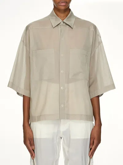 Rick Owens Tommy Shirt In Gray