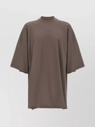 Rick Owens 'tommy T' Crew Neck Oversized T-shirt In Brown