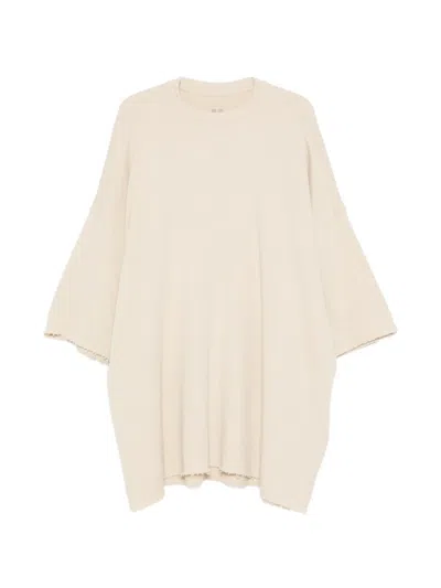 Rick Owens Tommy T Frayed T-shirt In Neutral