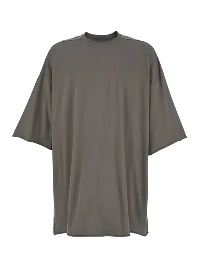 Tシャツ・カットソー RICK OWENS ' T' Grey Oversized T-Shirt in Cotton Man Rick Owens Tommy T Grey Oversized T-shirt In Cotton Man