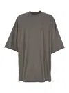 Rick Owens Tommy T Grey Oversized T-shirt In Cotton Man In Dust
