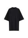 Rick Owens Crew Neck Plain Design Relaxed Fit In Black