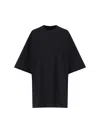 Rick Owens Crew Neck Plain Design Relaxed Fit In Black