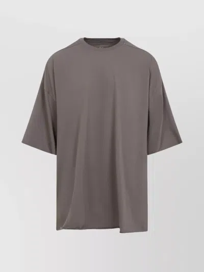 Rick Owens Tommy T-shirt Dropped Shoulders In Gray