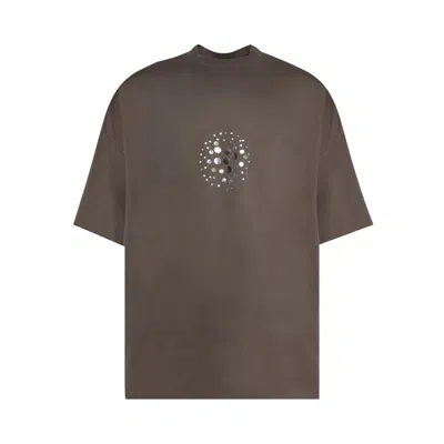 Pre-owned Rick Owens Tommy T-shirt 'dust' In Brown