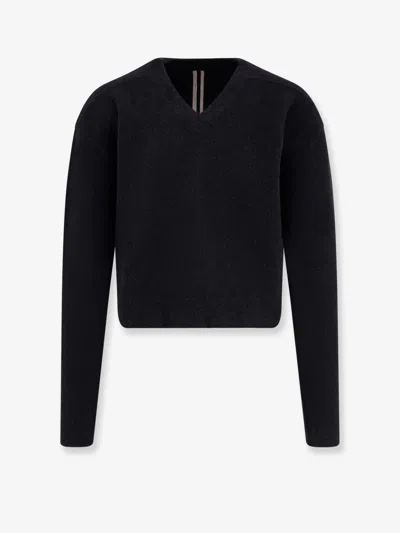 RICK OWENS TOMMY V NECK ALPACA BLEND SWEATER