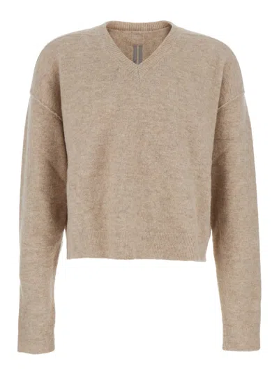 Rick Owens Tommy V Neck In Neutral