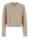 Rick Owens V-neck Long-sleeved Sweater In Gray