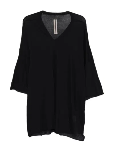 Rick Owens Tommy V T-shirt In Black