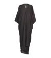 Rick Owens Draped-sleeve V-neck Caftan Gown In Brown