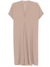 Rick Owens Tommykite V-neck Midi Dress In Brown