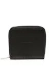 Rick Owens Tonal-stitching Leather Wallet In Black