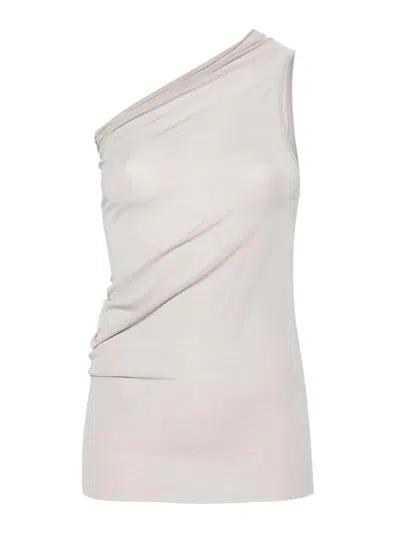 Rick Owens Athena One-shoulder Top In Grey