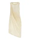 Rick Owens Anthem Draped Cotton-jersey Tank Top In Beige