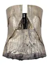 Rick Owens Top Bustier In Denim