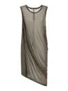 Rick Owens Anthem Tank Tops Gray In Grey