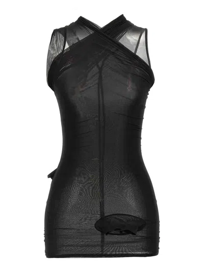 Rick Owens Hollywood Banana Top In Black