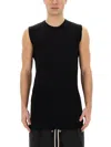 Rick Owens Basic Crewneck Sleeveless T-shirt In Black