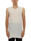 Rick Owens Sleeveless Top With Gradient Effect And Relaxed Fit In White