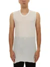 Rick Owens Sleeveless Top With Gradient Effect And Relaxed Fit In White