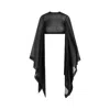 Rick Owens Black Cotton And Silk Crop Top Tops Black In Black