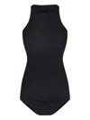 Rick Owens Black Basic Rib Cotton Tank Top In Black