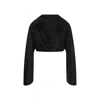 Rick Owens Draped Tech Fabric Top With Button Detail In Black