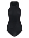 Rick Owens Racer-back Curved-hem Top In Black